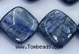 CKC825 15 inches 15*15mm - 16*16mm square blue kyanite beads