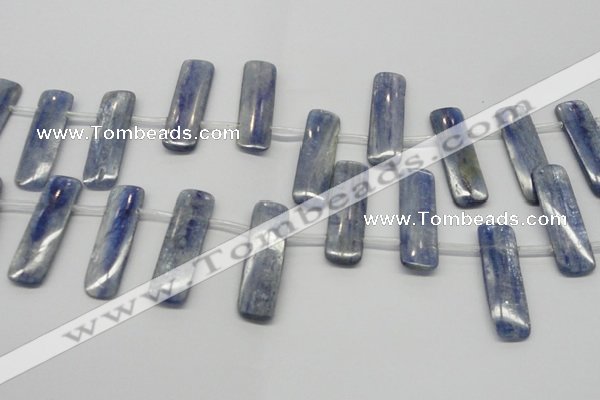 CKC87 Top drilled 11*35mm rectangle natural kyanite gemstone beads