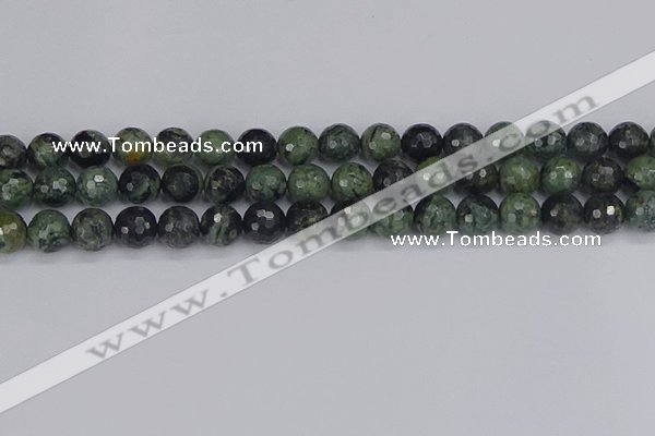 CKJ312 15.5 inches 8mm faceted round kambaba jasper beads