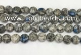 CKJ492 15.5 inches 10mm flat round natural k2 jasper beads