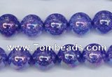 CKQ102 15.5 inches 8mm round AB-color dyed crackle quartz beads