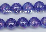 CKQ104 15.5 inches 12mm round AB-color dyed crackle quartz beads