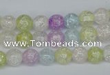 CKQ22 15.5 inches 8mm round dyed crackle quartz beads wholesale