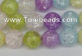 CKQ24 15.5 inches 12mm round dyed crackle quartz beads wholesale