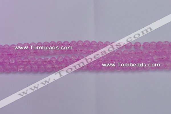 CKQ301 15.5 inches 6mm round dyed crackle quartz beads wholesale