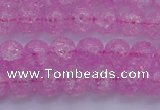 CKQ302 15.5 inches 8mm round dyed crackle quartz beads wholesale