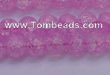 CKQ303 15.5 inches 10mm round dyed crackle quartz beads wholesale