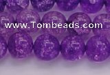 CKQ311 15.5 inches 12mm round dyed crackle quartz beads wholesale