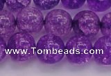 CKQ312 15.5 inches 14mm round dyed crackle quartz beads wholesale