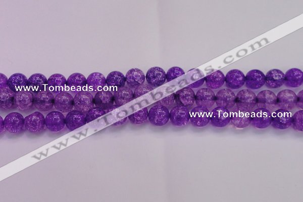 CKQ312 15.5 inches 14mm round dyed crackle quartz beads wholesale