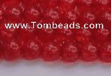 CKQ316 15.5 inches 8mm round dyed crackle quartz beads wholesale