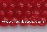 CKQ317 15.5 inches 10mm round dyed crackle quartz beads wholesale