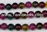 CKQ32 15.5 inches 8mm round dyed crackle quartz beads wholesale