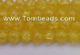 CKQ322 15.5 inches 6mm round dyed crackle quartz beads wholesale