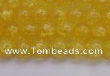 CKQ323 15.5 inches 8mm round dyed crackle quartz beads wholesale