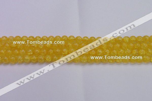 CKQ324 15.5 inches 10mm round dyed crackle quartz beads wholesale