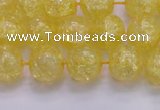 CKQ325 15.5 inches 12mm round dyed crackle quartz beads wholesale