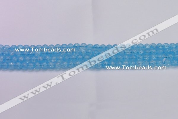 CKQ329 15.5 inches 6mm round dyed crackle quartz beads wholesale