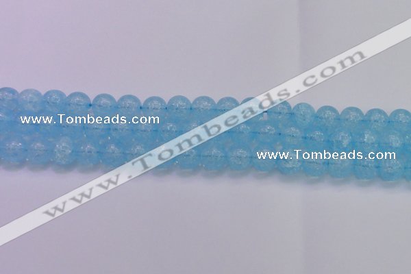 CKQ333 15.5 inches 14mm round dyed crackle quartz beads wholesale