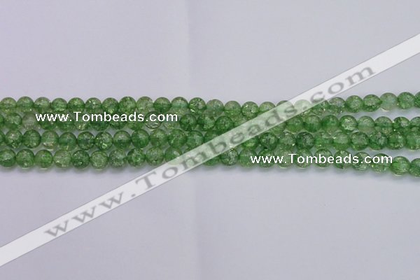 CKQ336 15.5 inches 6mm round dyed crackle quartz beads wholesale