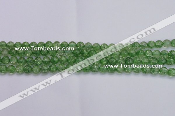 CKQ337 15.5 inches 8mm round dyed crackle quartz beads wholesale