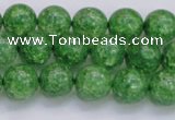 CKQ338 15.5 inches 10mm round dyed crackle quartz beads wholesale