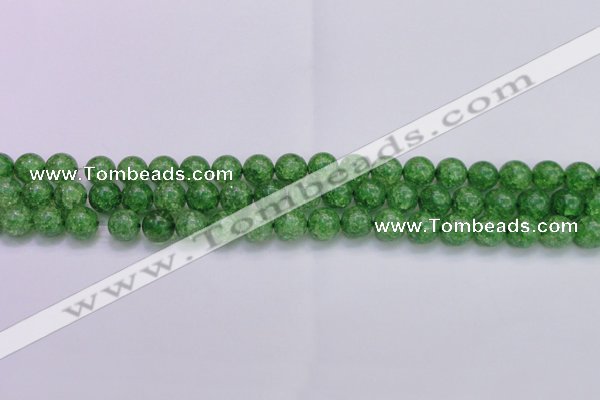 CKQ338 15.5 inches 10mm round dyed crackle quartz beads wholesale