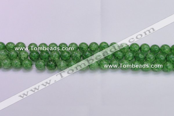 CKQ339 15.5 inches 12mm round dyed crackle quartz beads wholesale