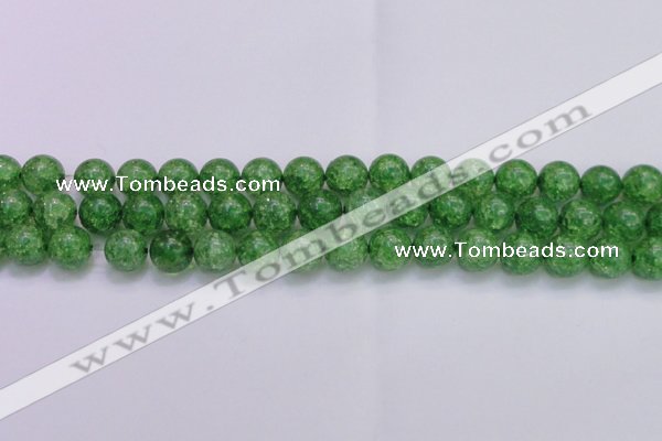 CKQ340 15.5 inches 14mm round dyed crackle quartz beads wholesale