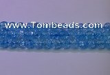 CKQ362 15.5 inches 8mm round dyed crackle quartz beads