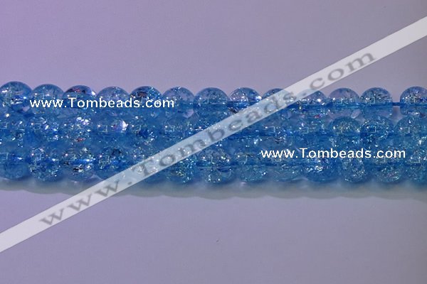 CKQ362 15.5 inches 8mm round dyed crackle quartz beads