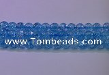 CKQ363 15.5 inches 10mm round dyed crackle quartz beads