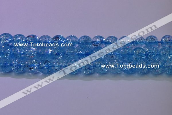 CKQ363 15.5 inches 10mm round dyed crackle quartz beads