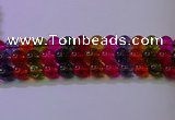 CKQ392 15.5 inches 8mm round dyed crackle quartz beads