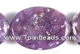 CKU03 15 inches 13*18mm oval purple kunzite beads Wholesale