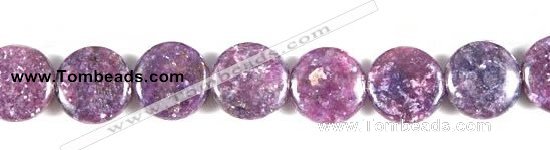 CKU04 15 inches 16mm coin purple kunzite beads wholesale