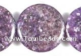 CKU05 15 inches 25mm coin purple kunzite beads wholesale