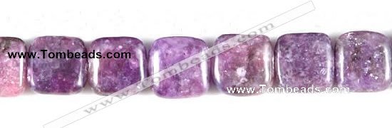 CKU07 15 inches 10*10mm square purple kunzite beads wholesale