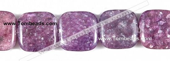 CKU08 15 inches 16*16mm square purple kunzite beads wholesale