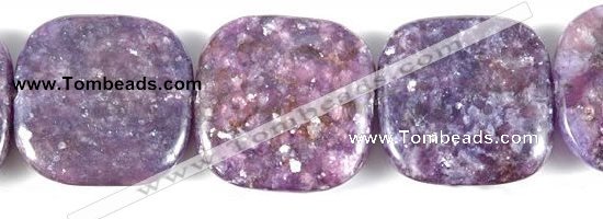 CKU09 15 inches 20*20mm square purple kunzite beads wholesale