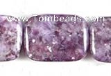 CKU11 15 inches 18*25mm rectangle purple kunzite beads wholesale