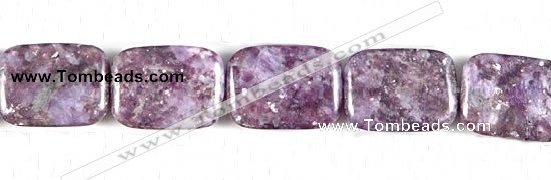 CKU11 15 inches 18*25mm rectangle purple kunzite beads wholesale