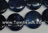 CKU138 15.5 inches 20mm flat round dyed kunzite beads wholesale