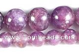 CKU15 15 inches 4mm & 6mm round purple kunzite beads wholesale