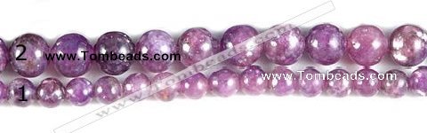 CKU15 15 inches 4mm & 6mm round purple kunzite beads wholesale