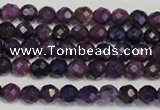 CKU20 15.5 inches 4mm faceted round purple kunzite beads wholesale