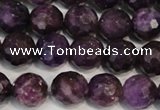 CKU24 15.5 inches 12mm faceted round purple kunzite beads wholesale