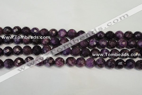 CKU25 15.5 inches 14mm faceted round purple kunzite beads wholesale