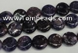 CKU35 15.5 inches 10mm flat round purple kunzite beads wholesale