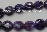 CKU36 15.5 inches 12mm flat round purple kunzite beads wholesale